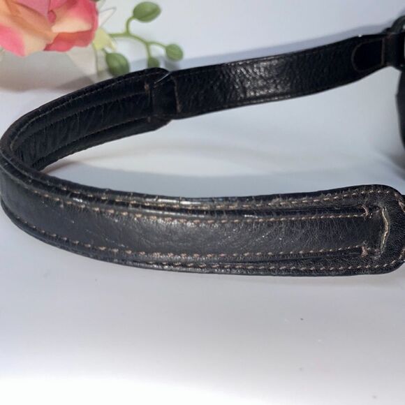 Beautiful! J. Jill Black Leather Drawstring Hobo Bag Large - Picture 11 of 12